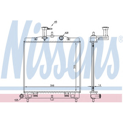 Foto Radiador, refrigeración del motor NISSENS 66760