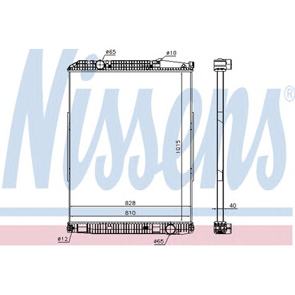 Photo Radiator, engine cooling NISSENS 671690