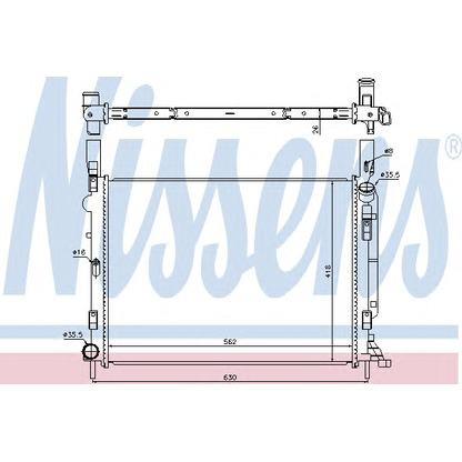 Photo Radiateur, refroidissement du moteur NISSENS 637618