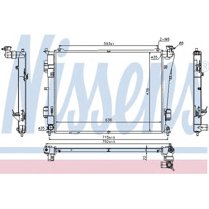 Photo Radiateur, refroidissement du moteur NISSENS 66783