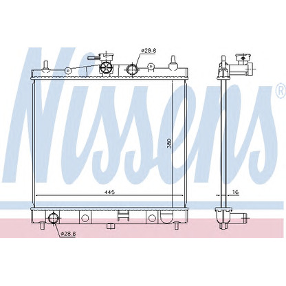 Photo Radiateur, refroidissement du moteur NISSENS 68728