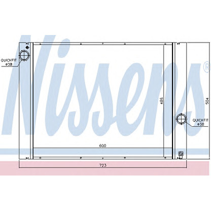 Photo Radiator, engine cooling NISSENS 60848