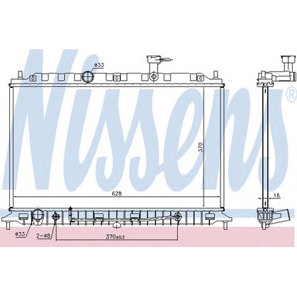 Foto Radiador, refrigeración del motor NISSENS 66769