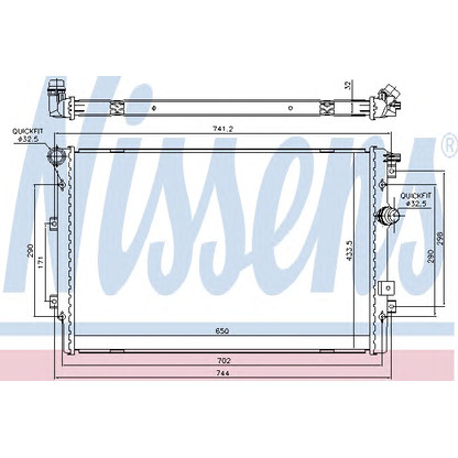 Foto Radiador, refrigeración del motor NISSENS 65330