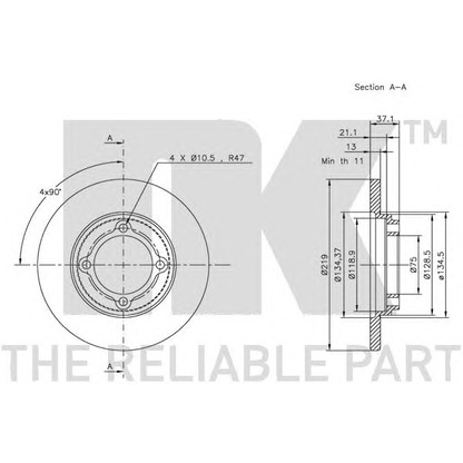 Photo Brake Disc NK 203236