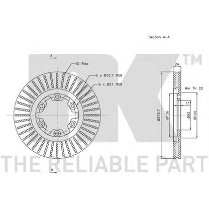 Photo Brake Disc NK 203256