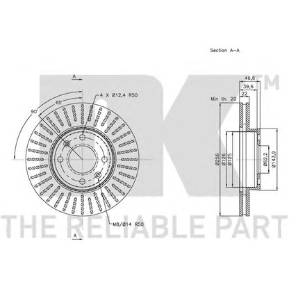 Фото Комплект тормозов, дисковый тормозной механизм NK 203523