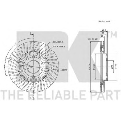 Photo Brake Disc NK 203625