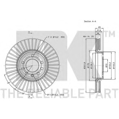 Photo Brake Disc NK 203648