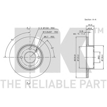 Photo Brake Disc NK 204305