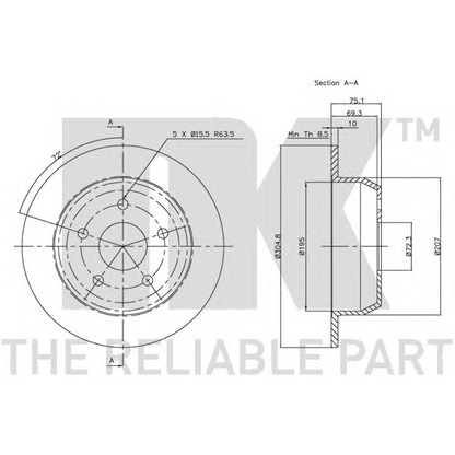 Photo Brake Disc NK 209304