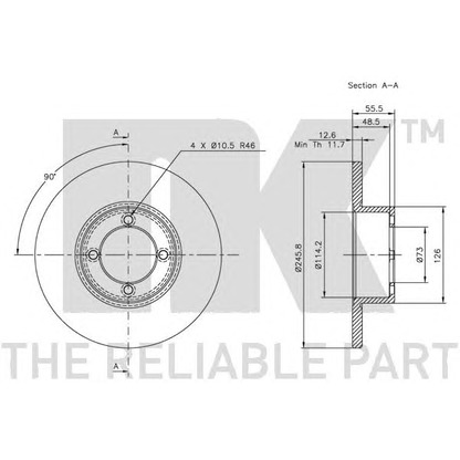 Photo Brake Disc NK 209903