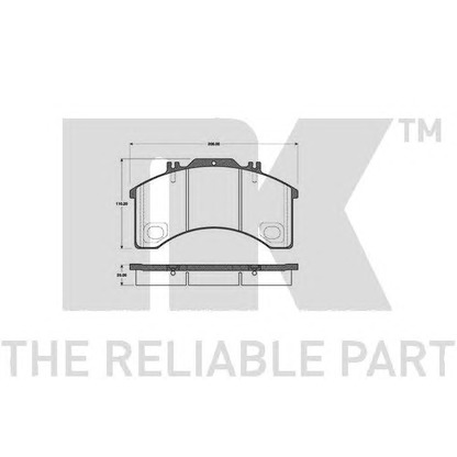 Photo Brake Pad Set, disc brake NK 222345