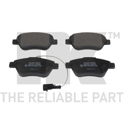 Photo Brake Pad Set, disc brake NK 222380