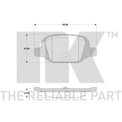 Photo Kit de plaquettes de frein, frein à disque NK 222386