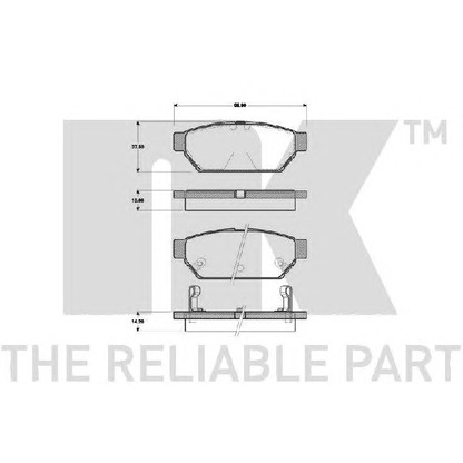 Photo Brake Pad Set, disc brake NK 223022