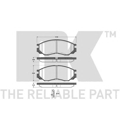 Photo Brake Pad Set, disc brake NK 223023