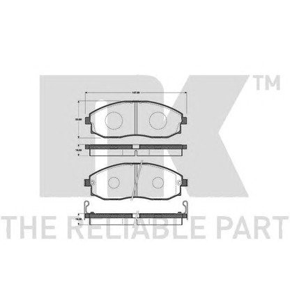 Photo Brake Pad Set, disc brake NK 223409