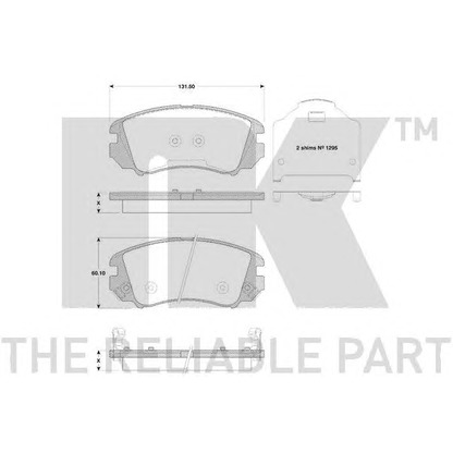 Photo Brake Pad Set, disc brake NK 223435