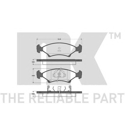 Photo Brake Pad Set, disc brake NK 223501