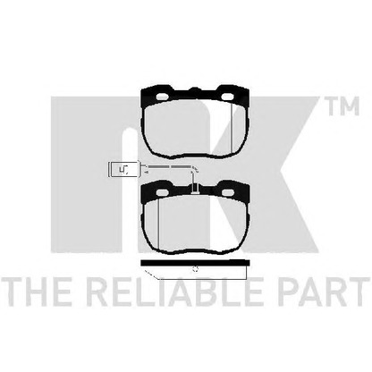 Photo Brake Pad Set, disc brake NK 224014