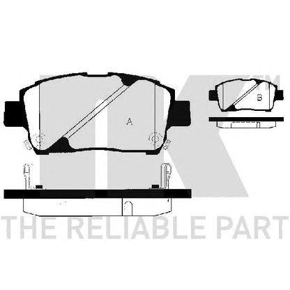 Photo Kit de plaquettes de frein, frein à disque NK 224552