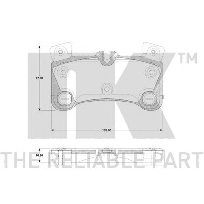 Photo Kit de plaquettes de frein, frein à disque NK 224799