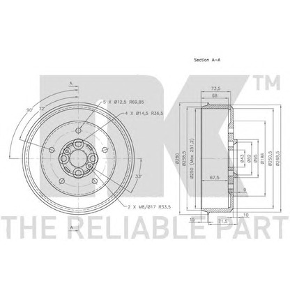 Photo Brake Drum NK 253505