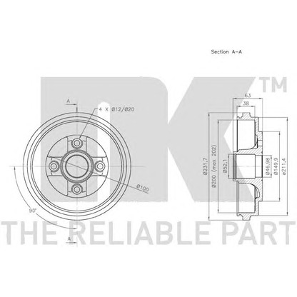 Photo Brake Drum NK 253620