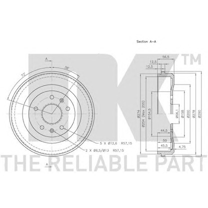 Photo Brake Drum NK 254002