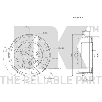 Photo Brake Drum NK 254521