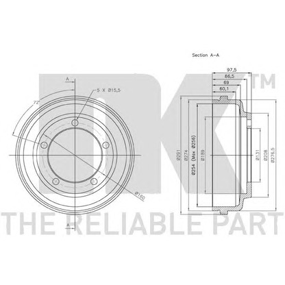 Photo Brake Drum NK 262510