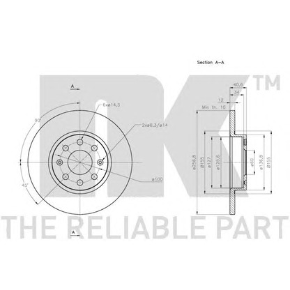 Photo Brake Disc NK 312363