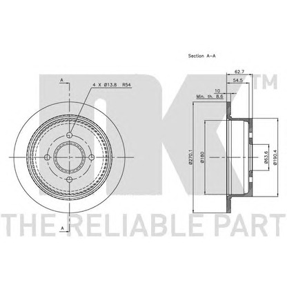 Photo Brake Disc NK 312541