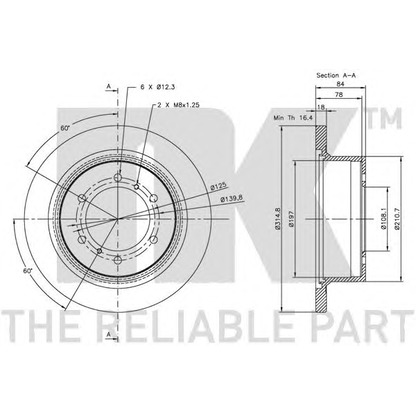 Photo Brake Disc NK 313022