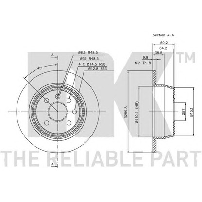 Photo Brake Disc NK 313618