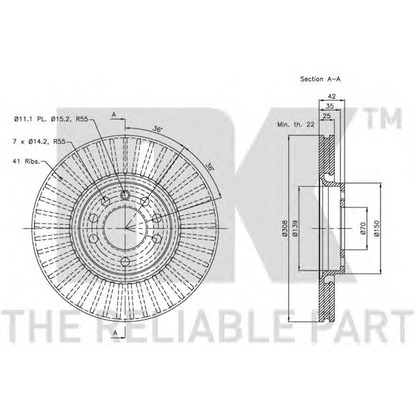 Photo Brake Disc NK 313654