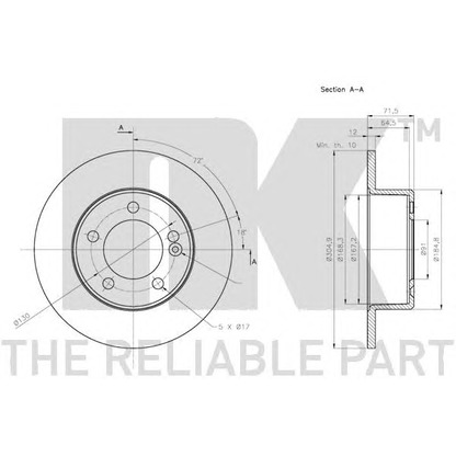 Photo Brake Disc NK 313978