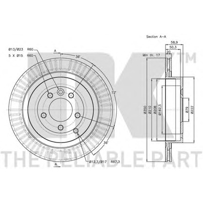 Foto Disco de freno NK 314029