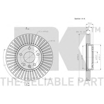 Foto Disco  freno NK 315015