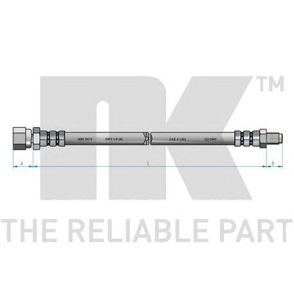 Zdjęcie Przewód hamulcowy elastyczny NK 853324