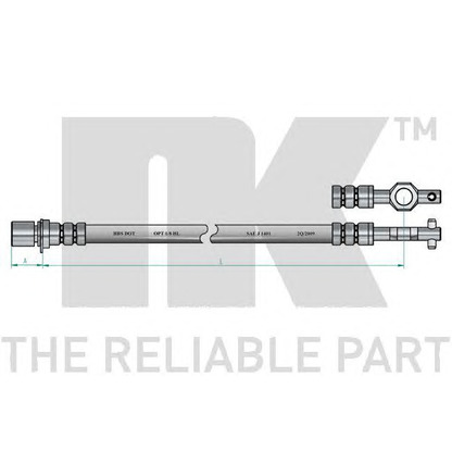 Zdjęcie Przewód hamulcowy elastyczny NK 854548
