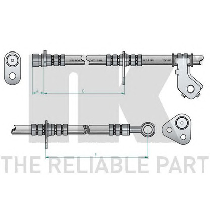 Zdjęcie Przewód hamulcowy elastyczny NK 852622