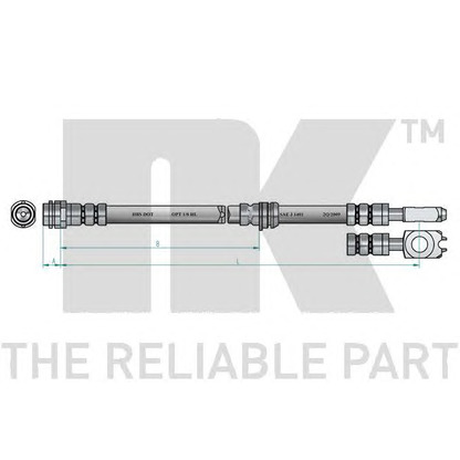 Zdjęcie Przewód hamulcowy elastyczny NK 854791