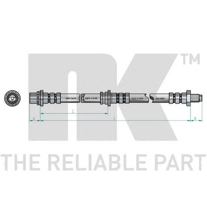 Zdjęcie Przewód hamulcowy elastyczny NK 854021