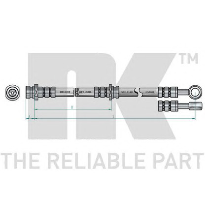 Foto Tubo flexible de frenos NK 853440