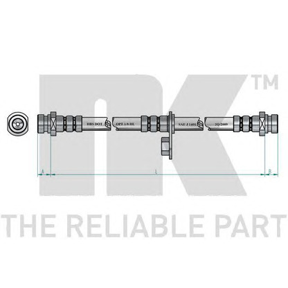 Zdjęcie Przewód hamulcowy elastyczny NK 853049