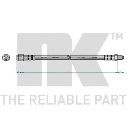 Zdjęcie Przewód hamulcowy elastyczny NK 853335