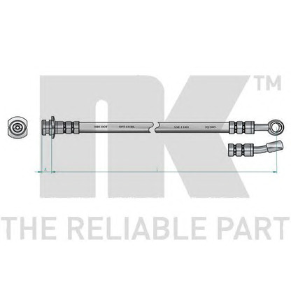 Zdjęcie Przewód hamulcowy elastyczny NK 855001