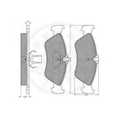 Photo Kit de plaquettes de frein, frein à disque OPTIMAL 10052